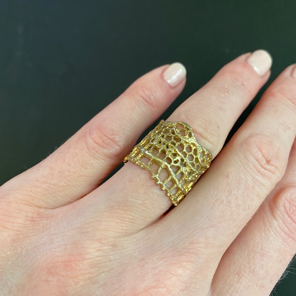 Lace Ring- Aurélie Bidermann yellow gold Lace Collection ring